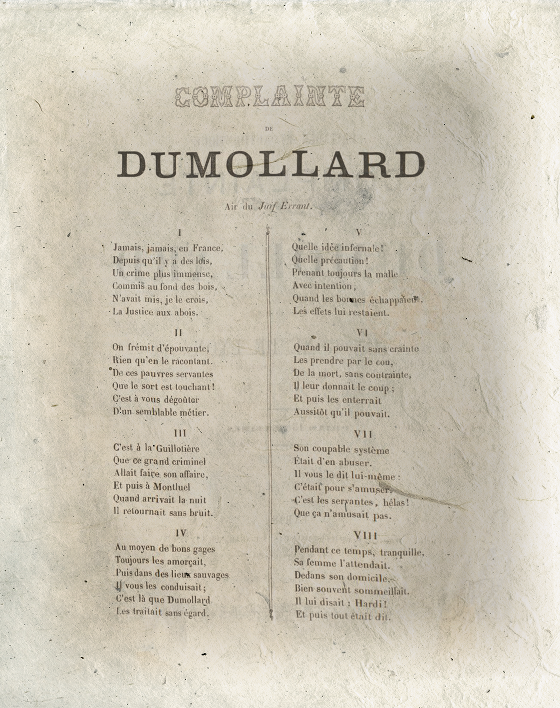Complainte Dumollard-Le Chant des crimes-Marc Renneville-Gaelis Éditions